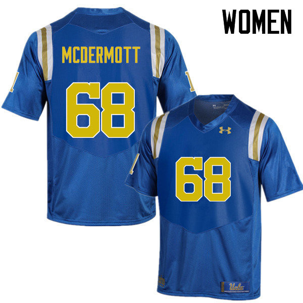 Women #68 Kevin McDermott UCLA Bruins Under Armour College Football Jerseys Sale-Blue